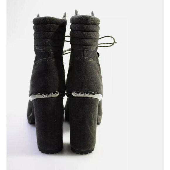 DKNY White Lenni Lace Up Leather Boots Women's 6M New - Picture 3 of 3